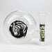 AQUA | 10" Round glass water bong with silicone cap [AQUA201] Glass Bong Canadian Distributor
