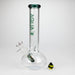 AQUA | 10" Round glass water bong with silicone cap [AQUA201] Glass Bong Canadian Distributor Teal (Black Green)