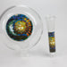 AQUA | 10" Round glass water bong with silicone cap [AQUA201] Glass Bong Canadian Distributor