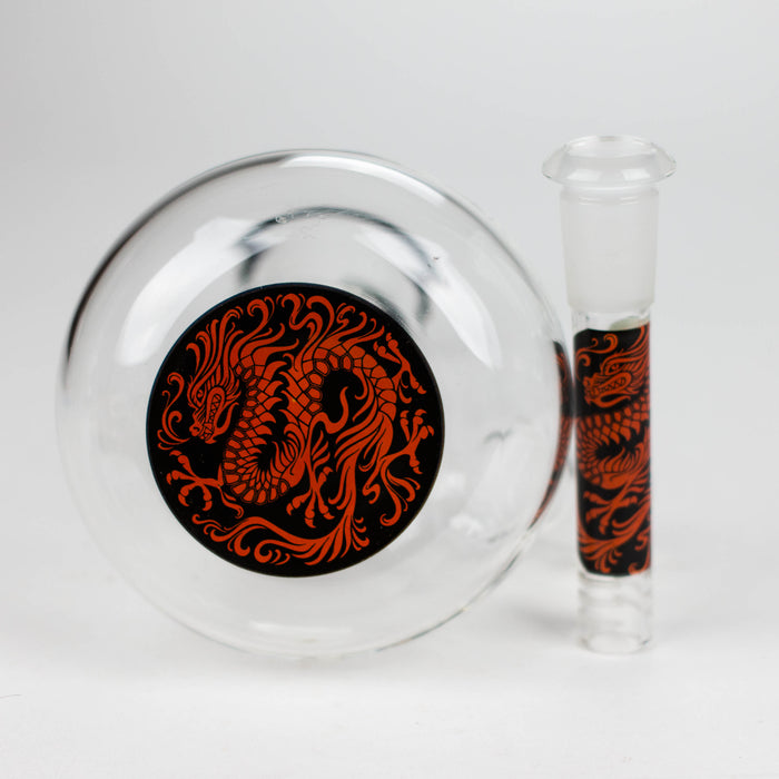 AQUA | 10" Round glass water bong with silicone cap [AQUA201] Glass Bong Canadian Distributor