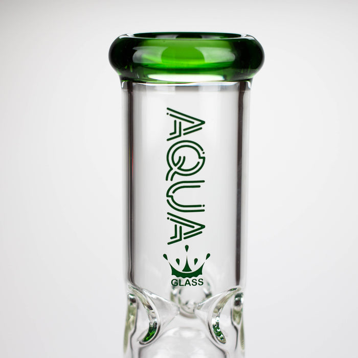 AQUA | 10.5" Single tree arm glass water bong with silicone cap [AQUA202]