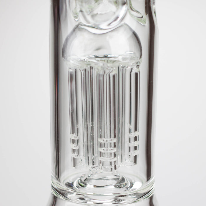 AQUA | 10.5" Single tree arm glass water bong with silicone cap [AQUA202]