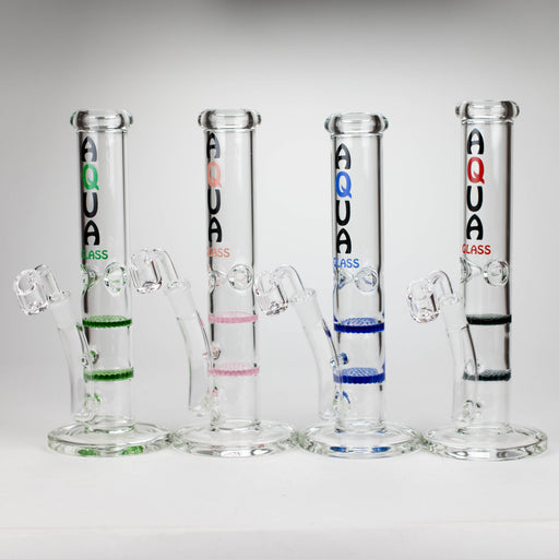Aqua | 10″ Glass Bong Collection with Bowl & Banger – Assorted (B1) – Box of 12 Bongs Canadian Distributor