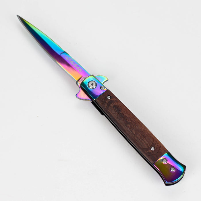 Snake Eye | 8-3/4" Wood Handle Folding pocket Knife [PK-962] Folding Knife BB Canada Dice