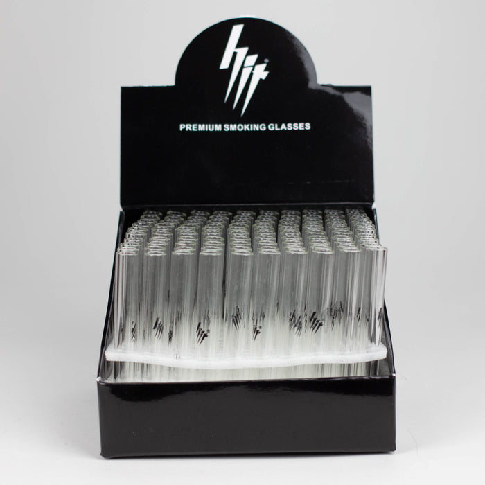 HIT Glass | 4.25" Clear Glass Tube straight pipe Box of 100 Blunt NIBO Distribution