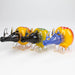 4" Rhino shape Rasta insideout pipe [PIP974] Glass Hand Pipe NIBO Distribution