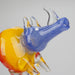 4" Rhino shape Rasta insideout pipe [PIP974] Glass Hand Pipe NIBO Distribution