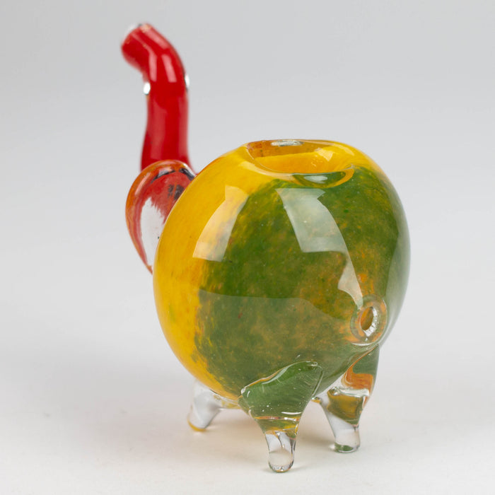 4.25" Elephant Rasta color hand pipe Glass Pipe NIBO Distribution
