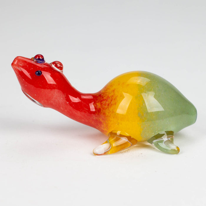 4" Turtle Shape Rasta insideout pipe [PIP976] Glass Hand Pipe NIBO Distribution