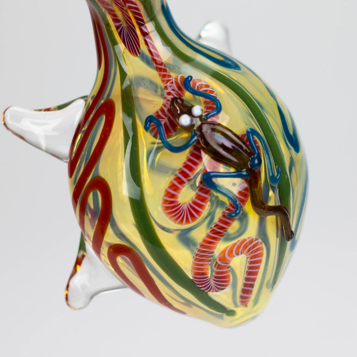 4.5" Turtle shape insideout pipe [PIP977] Glass Pipe NIBO Distribution