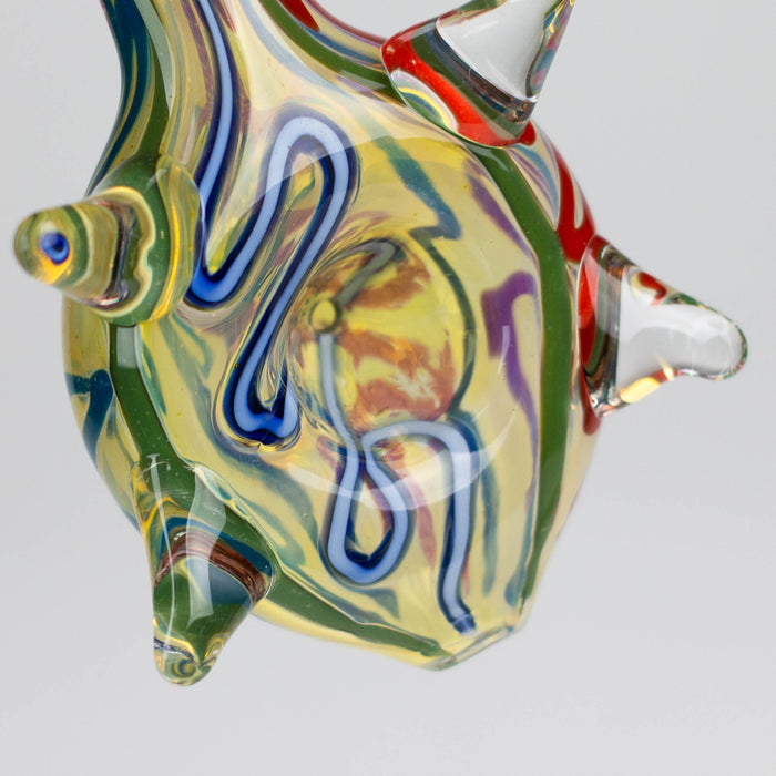 4.5" Turtle shape insideout pipe [PIP977] Glass Pipe NIBO Distribution