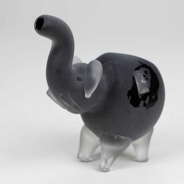 4.25" Elephant Frosted Glass Pipe - Assorted Colors [PIP187] Glass Pipe NIBO Distribution