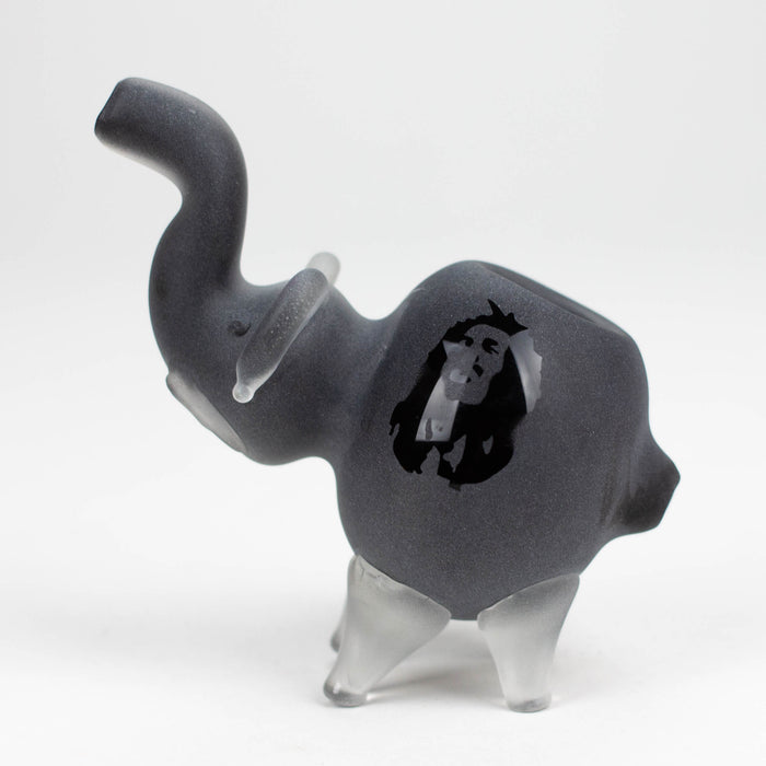 4.25" Elephant Frosted Glass Pipe - Assorted Colors [PIP187]