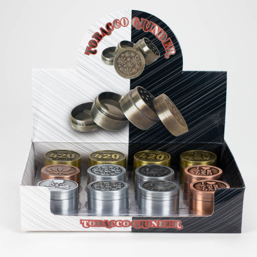 Dia 40mm High 37mm Metal Grinder Box of 12 Herb Grinder Super Supplys Inc