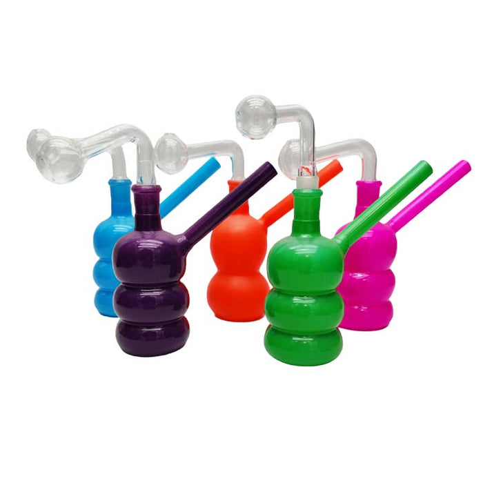 6" Oil pipe attached Assorted colours and shapes Glass Rig Super Supplys Inc