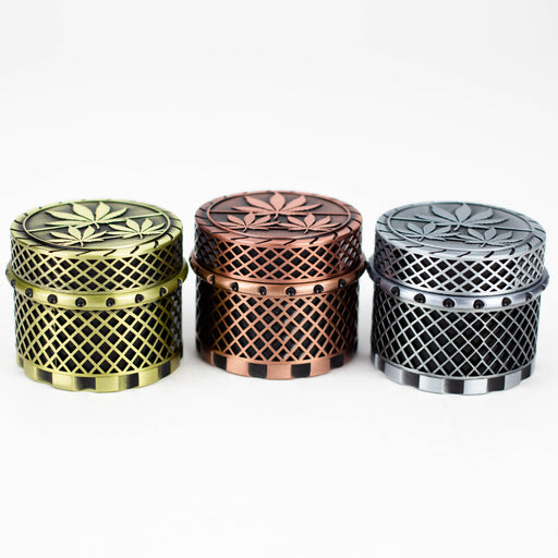 Leaf Design 4 parts Herb Grinder Box of 6 Herb Grinder Super Supplys Inc