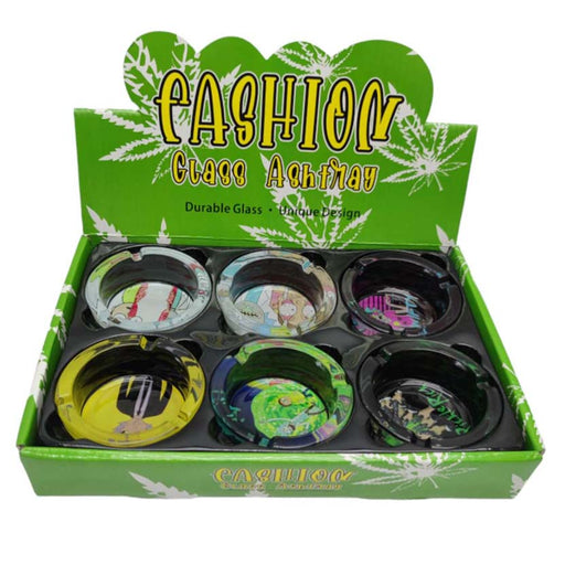 R&M Design Glass Ashtray Box of 6 Ashtray Super Supplys Inc