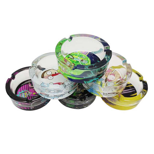 R&M Design Glass Ashtray Box of 6 Ashtray Super Supplys Inc