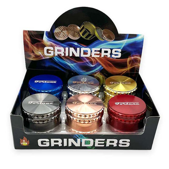 Fortune | 64mm*46mm 4 parts Grinder Box of 6 Display Pack Super Supplys Inc