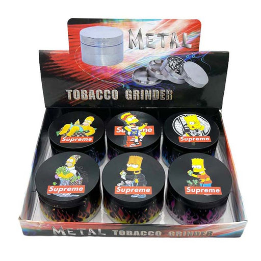 4 Parts Cartoon Grinder Box of 6 Herb Grinder Super Supplys Inc