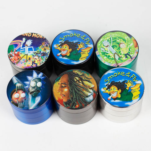 Fortune | Character Grinder 4 Parts Box of 6 Herb Grinder Super Supplys Inc