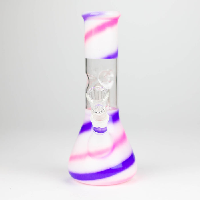 8" Blue n Mauve Strips Dome Percolator Bong Glass Bong THEBOOMBOXCLUB Canada