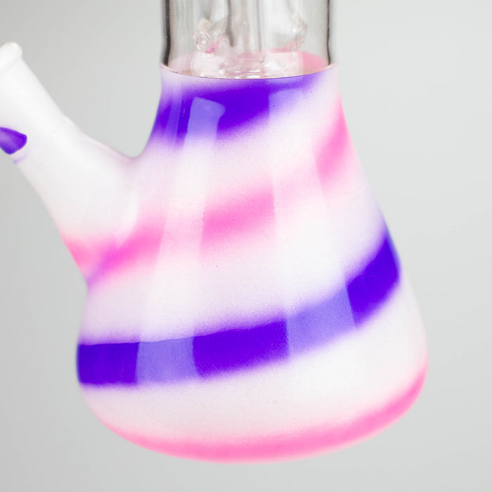 8" Blue n Mauve Strips Dome Percolator Bong Glass Bong THEBOOMBOXCLUB Canada