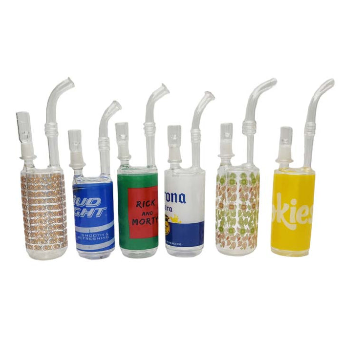 9" Shatter Soda Bong-Assorted designs Glass Rig Super Supplys Inc