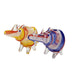 4.5" Rhino Insideout Pipe-Color Assorted Glass Pipe Super Supplys Inc