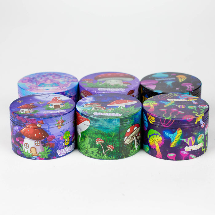 Z2.5" Metal Grinder 4 Layers with Fairytale Design Box of 6 [GZ401] Display Pack 777 Smoke