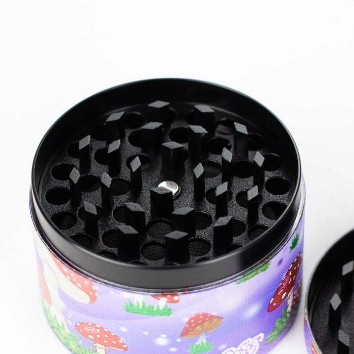 Z2.5" Metal Grinder 4 Layers with Fairytale Design Box of 6 [GZ401] Display Pack 777 Smoke