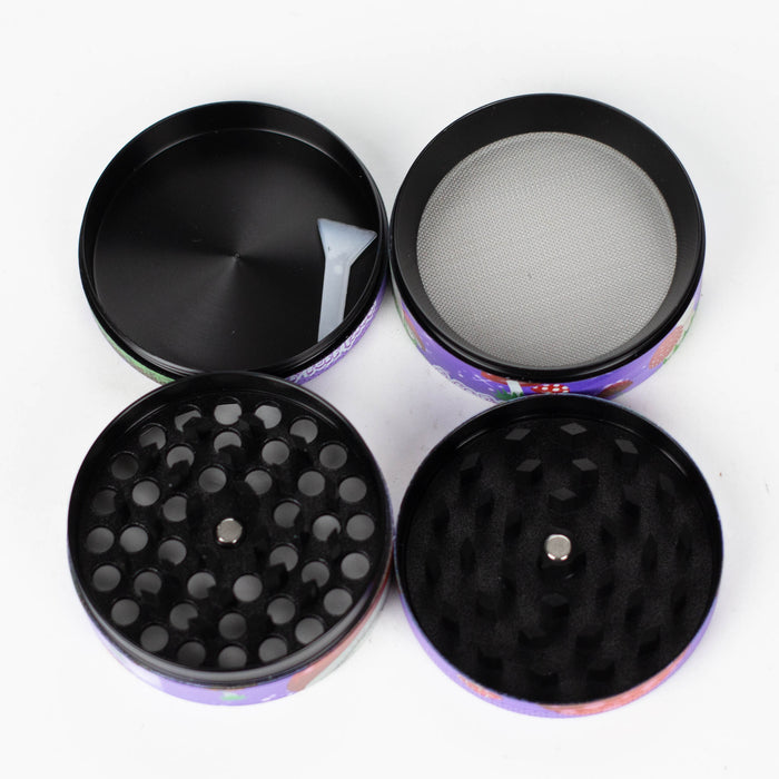 Z2.5" Metal Grinder 4 Layers with Fairytale Design Box of 6 [GZ401] Display Pack 777 Smoke