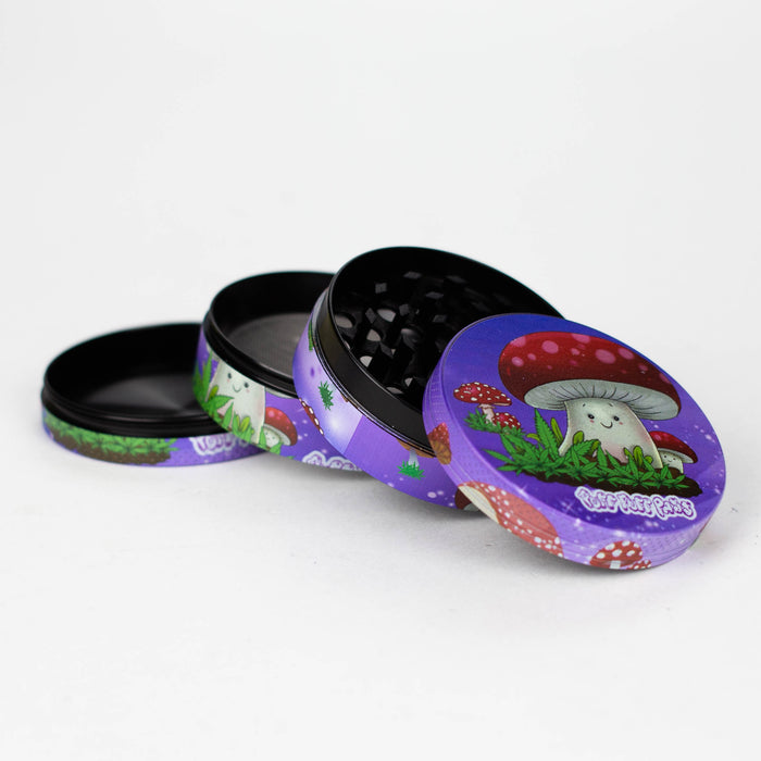 Z2.5" Metal Grinder 4 Layers with Fairytale Design Box of 6 [GZ401] Display Pack 777 Smoke