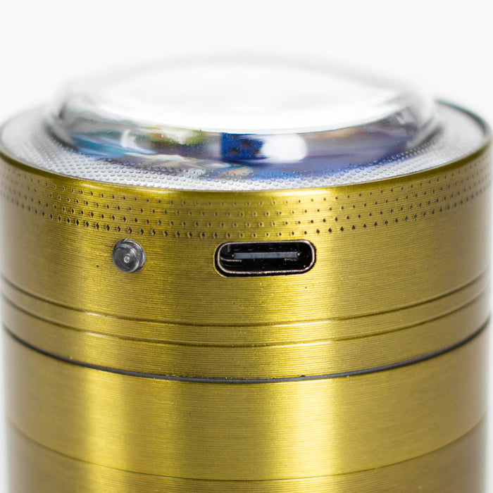 2" Metal Grinder 4 Layers with Dice and Light RM Design Box of 12 Display Pack 777 Smoke