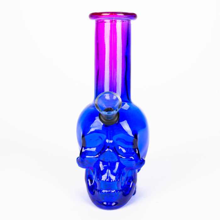 6" Mini Skull base soft glass water bong [SH36xx] Glass Bong 777 Smoke