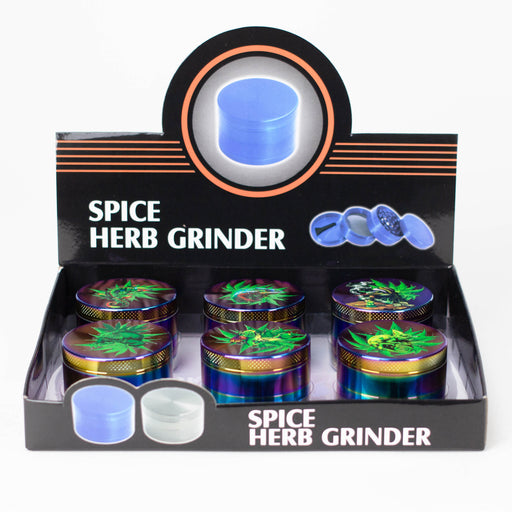 Weed Rainbow Grinder 4pts 55mm Box of 6 Herb Grinder NIBO Distribution