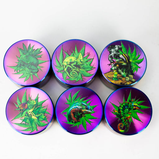 Weed Rainbow Grinder 4pts 55mm Box of 6 Herb Grinder NIBO Distribution