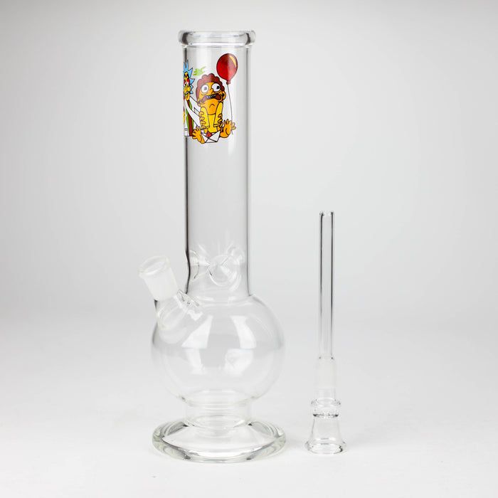 10" Clear Water pipe with cartoon tattoo-Assorted Glass Bong NIBO Distribution