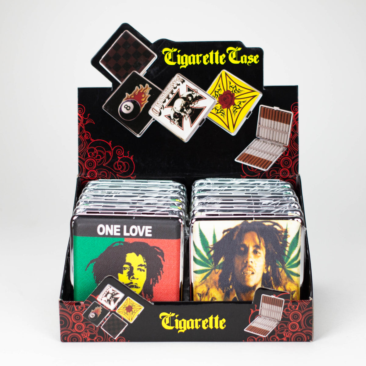 BOB Marley Cigarette Case 95mm 12's/dis