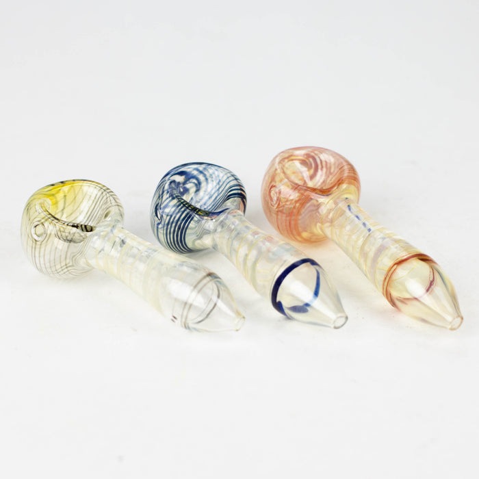 2.5" Color change spiral Single Outside Pipe Glass Hand Pipe NIBO Distribution