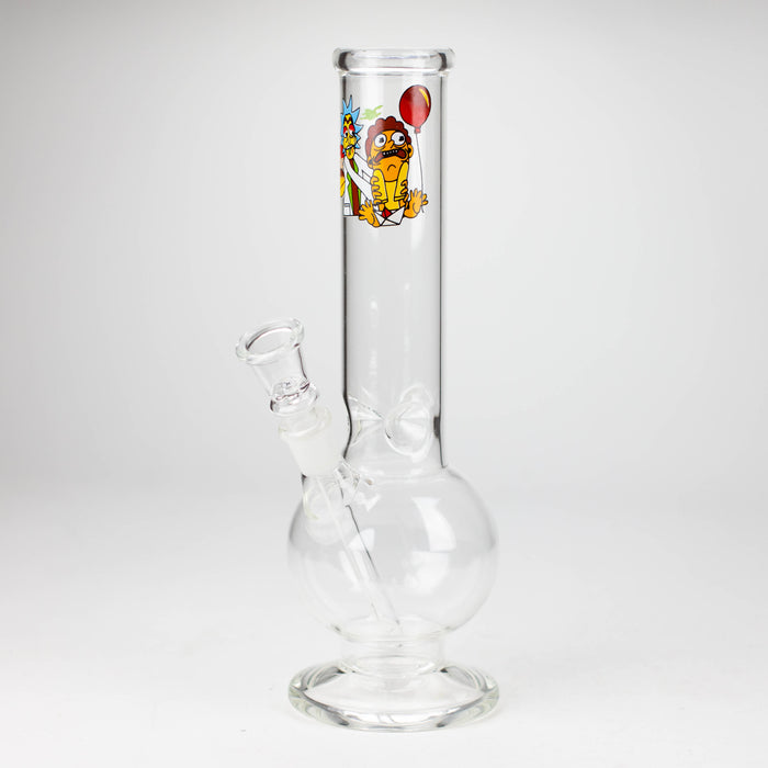 10" Clear Water pipe with cartoon tattoo-Assorted Glass Bong NIBO Distribution