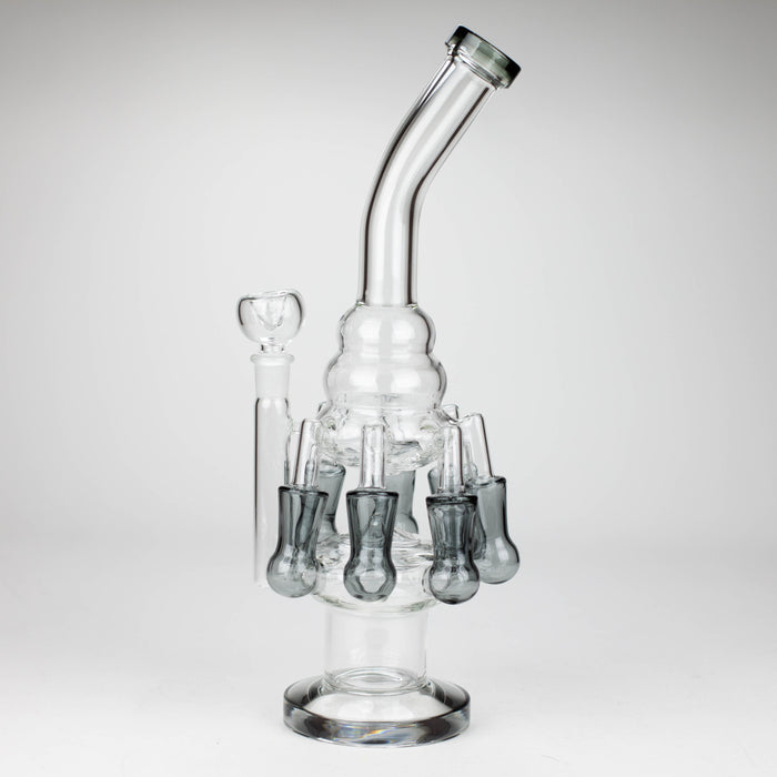 13" Multi chamber glass bong with inline difuser Bongs Bongzie Smokes