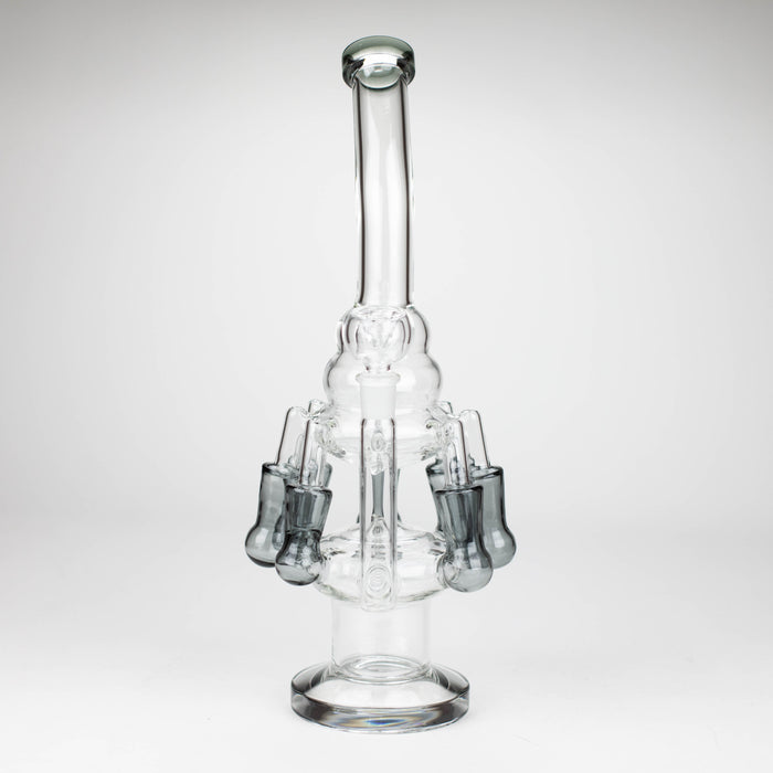 13" Multi chamber glass bong with inline difuser Bongs Bongzie Smokes