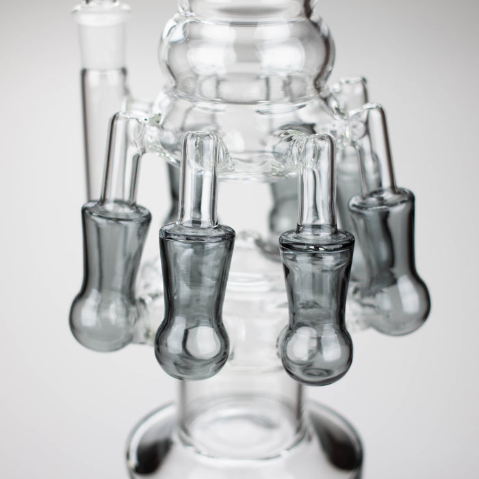 13" Multi chamber glass bong with inline difuser Bongs Bongzie Smokes