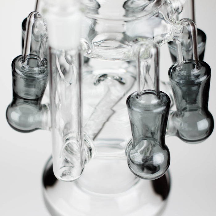 13" Multi chamber glass bong with inline difuser Bongs Bongzie Smokes