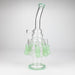 13" Multi chamber glass bong with inline difuser Bongs Bongzie Smokes Light Green