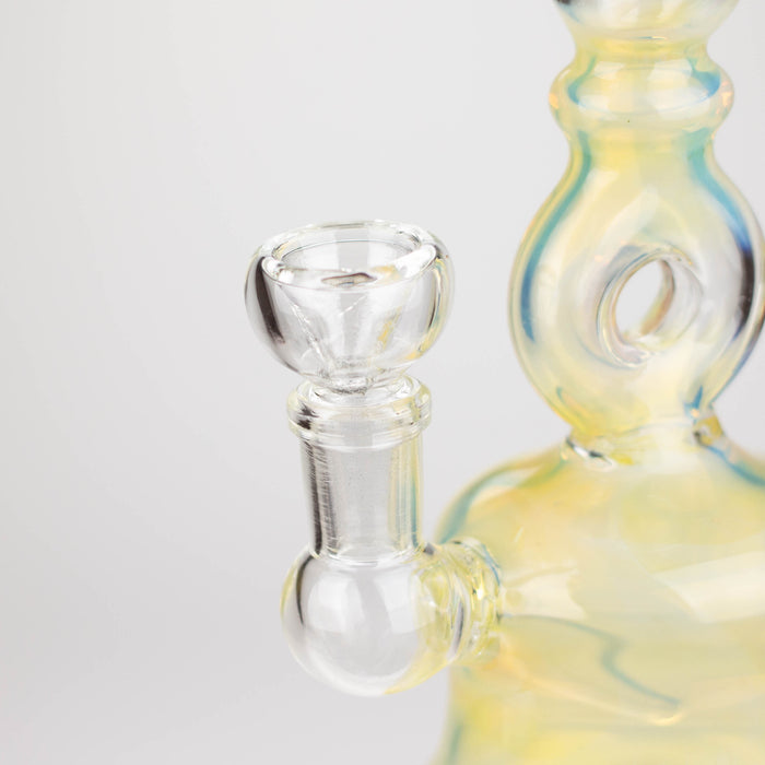 8" gold fumed glass water Pipe Other Shaped Bong Bongzie Smokes