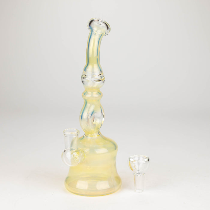 8" gold fumed glass water Pipe Other Shaped Bong Bongzie Smokes