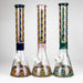 Z17" Color accented 7 mm glass water bong With Poker Design Glass Bong 777 Smoke