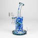 Z8" Color accented Rig With Banger and Bowl Glass Rig 777 Smoke Blue